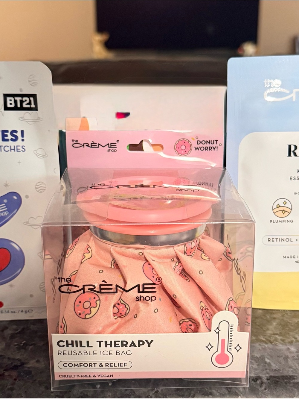 The Crème Shop Masks (2) and Reusable Cold therapy Ice Bag. MSRP: $24